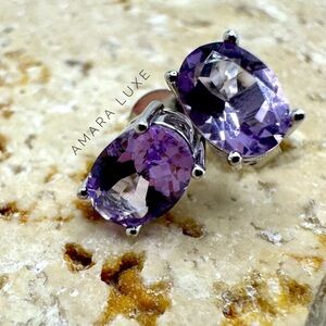 Amethyst Stud Earrings